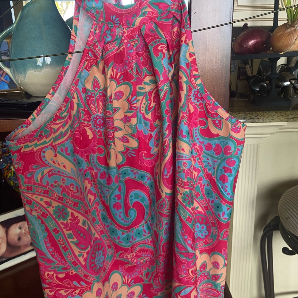 Vibrant Paisley Sleeveless Blouse